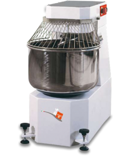 Spiral Mixer can handle 30 kgs (66 lbs) of dough, Two speed motor